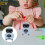 Intelligent Mini Rc Robot Toy With Led Light Sound Control Sky Blue 10