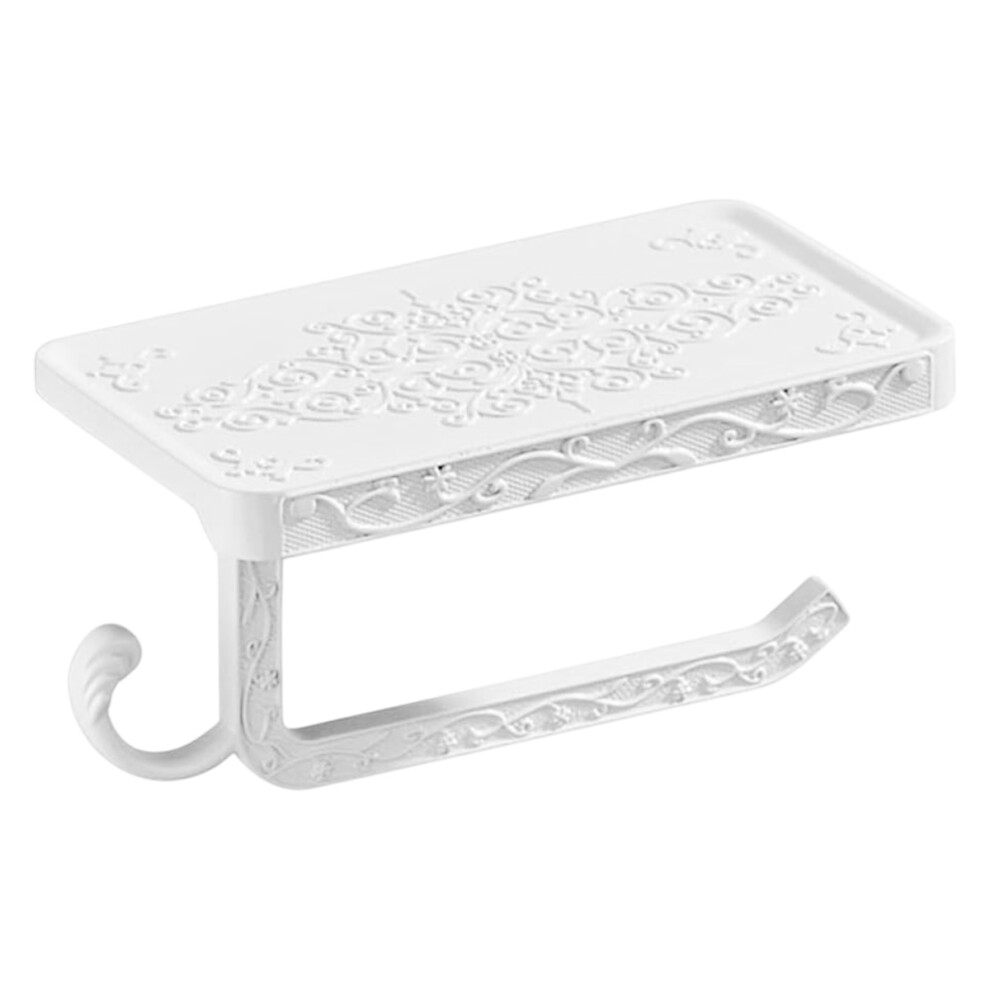 Toilet Paper Shelf with Hook Wall Mount Holder, Lightweight and Durable Aluminum Tissue Organizer, Corrosion Resistant Bathroom Accessory with Vintage-image-OPC-PNDQDQ6-NEW