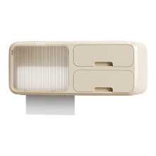Wandmontierter Toilettenpapierhalter, einfacher Toilettenpapierwechsel und Aufbewahrungsmöglichkeit für Badutensilien, multifunktionaler