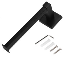 Moderne vægmonteret toiletpapirholder i matsort, premium rustfrit stål med anti-rotationsdesign til badeværelse og køkken, nem at rengøre og