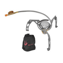 Réchaud de camping compact et portable, 3500 W, avec brûleur coupe-vent et allumage piézoélectrique, idéal pour la randonnée.