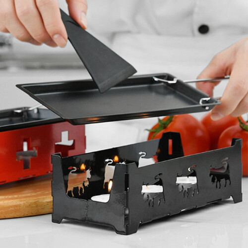 Υπαίθριο Raclette Grill Kit HEPA φίλτρο ηλεκτρικής σκούπας, φορητό πτυσσόμενο τηγάνι τήξης 2