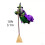 Halloween-Dekoration, animierte schwebende Hexe,-Grau 2