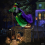 Halloween-Dekoration, animierte schwebende Hexe,-Grau 7