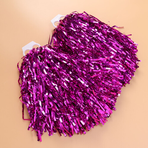 par de plástico 50 pompones rosa para niños eventos 1