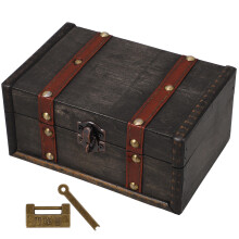 Raindrops Kleine Dekobox Holz Vintage Grau 1Stk