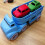 Set Of Pull Back Vehicle Toy Carrier Loader Double Layer Truck 5