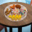 Plateau De Service Rond Beige Pour Collations Fruits 4