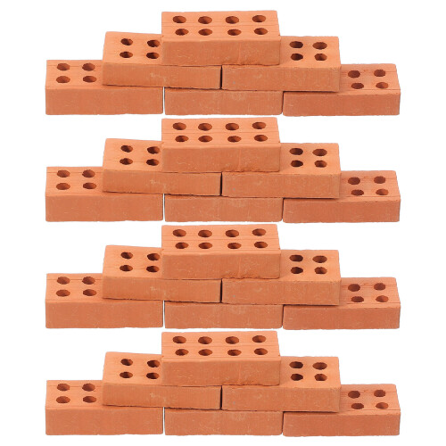 50 Pcs Miniature Brick Models Simulation Bricks For DIY Building