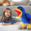 Handdocka Påfågel Plush Form Berättande 7