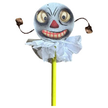Wooden Hand Drum For Halloween Event Retro Themed-skeleton