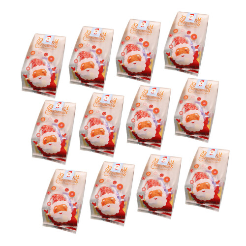 50Pcs Julmat Förpackningspåsar Tomte Presentpåsar 2