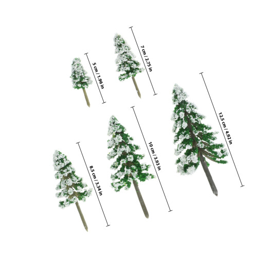 5Pcs Miniatyr Vägträd Legetoy För Sandlåda 1