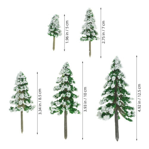 5Pcs Miniatyr Vägträd Legetoy För Sandlåda 2