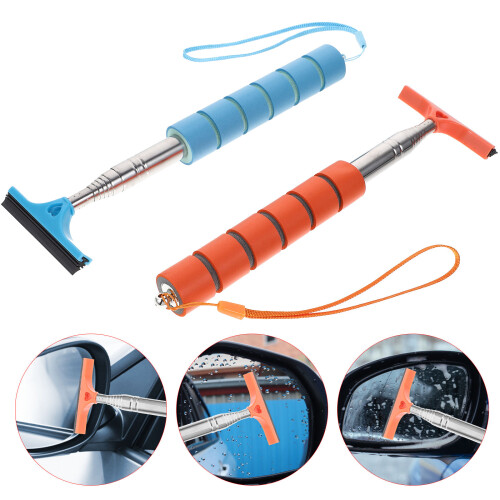 2pcs Lightweight Car Window Cleaner Tool With Comfortable Grip 2