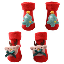 2 Paar Kerst Winter Voor Pasgeboren Baby Dikke Katoen