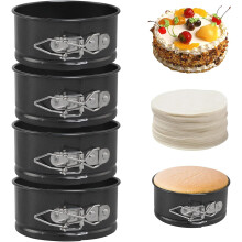 Backform mit herausnehmbarem Boden, Antihaftbeschichtung, leicht zu lösender Springform, runde Form für Mini-Käsekuchen, Pizza und Quiche,