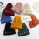 winter wollen warm hoofddeksel zwart 5