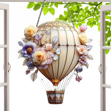 Hot Air Balloon Decorations Acrylic Wall Decoration Colorful Lawn Ornaments For Wedding Patio Yard Home Decor