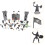 One Set Medieval Sand Table Castle Soldiers Knights Micro Decor 2