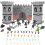 One Set Medieval Sand Table Castle Soldiers Knights Micro Decor 6