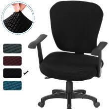 Reptåligt kontorsstolsöverdrag för husdjur, töjbart tyg, universal passform, halkfri, 2-delat set, hög rygg, lätt att tvätta, elegant design