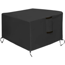 Suorakulmainen nuotiopaikan suoja, 111 cm P x 81 cm L x 58 cm K, vedenpitävä ja kestävä kaasutulisijan pöydän suoja, haalistumaton ja
