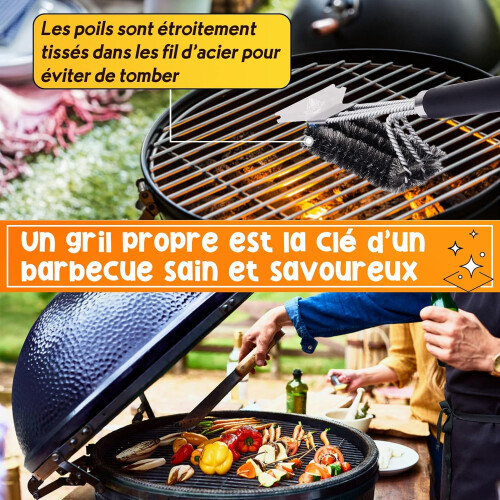 Grill Guru: Βούρτσα ψησίματος Deluxe με λαβή, συμβατότητα με όλες τις συσκευές, εύκολο 1