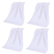 Lot de 4 serviettes pour cheveux à séchage rapide, tissu-Blanc