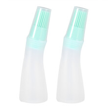 Siliconen olieflesborstel Draagbare siliconen sausflesborstel voor een vlekkeloze kookervaring, een combinatie van functionaliteit en stijl (2 stuks)