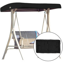 Capa protetora universal para balanço de jardim, em tecido Oxford 210D, resistente ao vento e à água, na cor creme (branca), fácil de instalar.