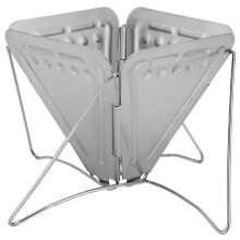 Cafetière à filtre en acier inoxydable pour les aventures en plein air, porte-filtre réutilisable assurant une courbure fluide, cafetière