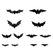 Halloween Bat Stickers with LED Light Adhesive PVC-12 bats