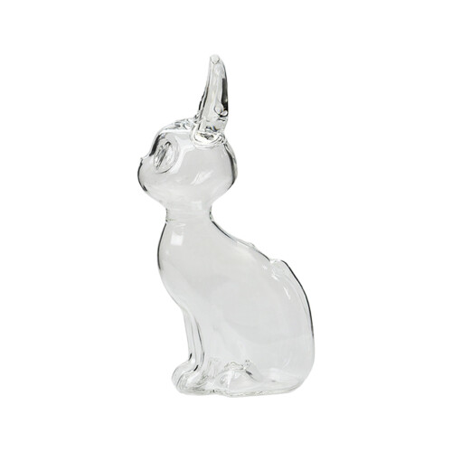 Moderne Tierhaar-Erinnerungsglasdose, 6 x 19 cm, durchsichtige