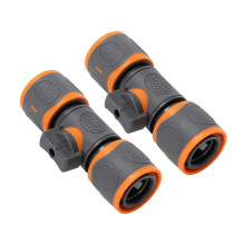 1 Pair ABS Fast Coupling Double Flows Water Connector For