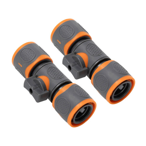 1 Pair ABS Fast Coupling Double Flows Water Connector For