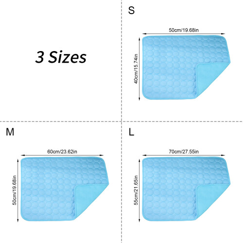 Dog Cooling Bed Ice Silk Temperature Reduction Mat-Pink M 2
