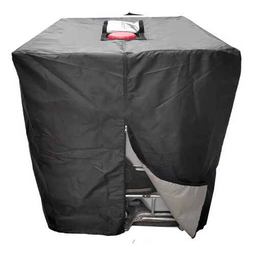 Κάλυμμα IBC Tote για δεξαμενή βροχής 1000 λίτρων, φερμουάρ για εύκολο έλεγχο στάθμης