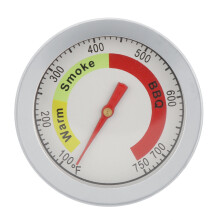 Edelstahl-Thermometer mit Hitzeanzeige für Gasgrills, Ersatz-Digitalthermometer mit Hygrometer für Grillgeräte, präzise Temperaturmessung, oval, L