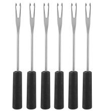 Fonduegabeln aus Edelstahl mit Kunststoffgriffen, rostfreies Fondue-Set, langlebig für Camping, Picknicks, Grillabende im Garten