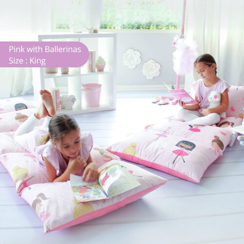 Butterfly Craze Housse de Coussin de Sol Rose 85 x 220 cm 1