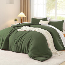 Juego de sábanas Fundas Funda de Edredón 135x200 y Almohada 80 x 80 cm Verde