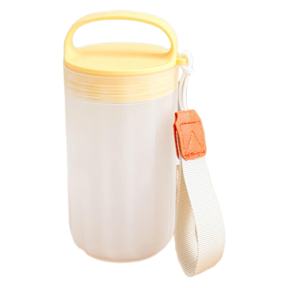 Large Capacity Portable Baby Milk Dispenser Leakproof Travel Milk Storage For Infant Milk Powder 350Ml Yellow