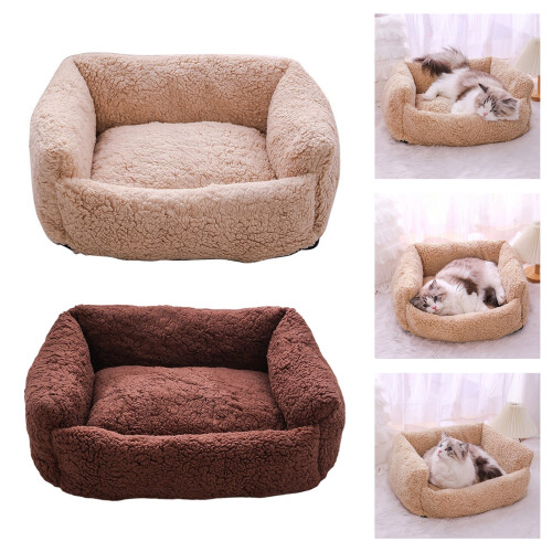 Lit surdimensionné pour chien, lit doux pour-Couleur café M 2