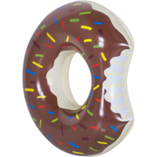 Duurzame PVC-zwembadmatras, opblaasbare donut zwemband, leuk en vrolijk ontwerp, ideaal voor zwembadfeestjes en strandvakanties, 120 cm