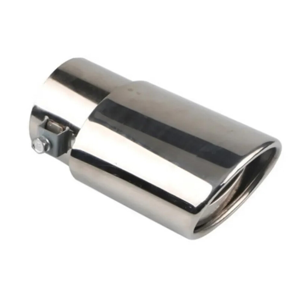 Universal Stainless Steel Car Exhaust Tip Silvery Straight Muffler Tail Pipe Noise Reduction Rustproof 9105992575558