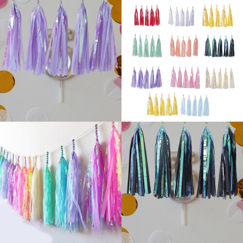 Guirlande multicolore en papier pour bricolage, 15-Violet 2