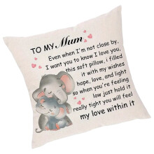 Pillowcase Sentimental Mother's Day Linen Cushion Cover-2