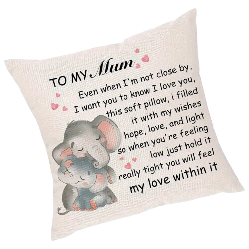 Pillowcase Sentimental Mother's Day Linen Cushion Cover-2