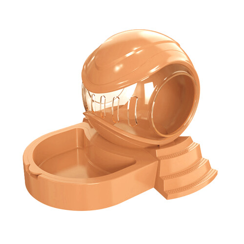 Hamster Bowl Detachable Hideouts House Stable Plastic-orange